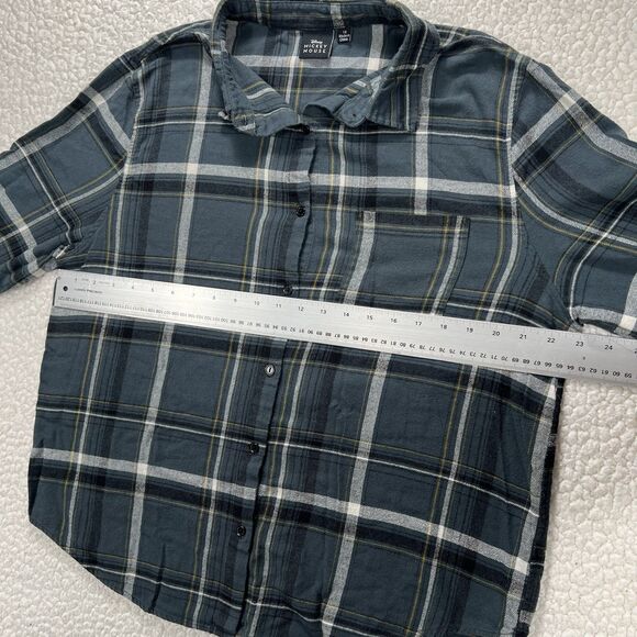 Disney Mickey Mouse Flannel Shirt Womens 1X Plaid Button Up Retro Graphic Casual - Picture 6 of 7